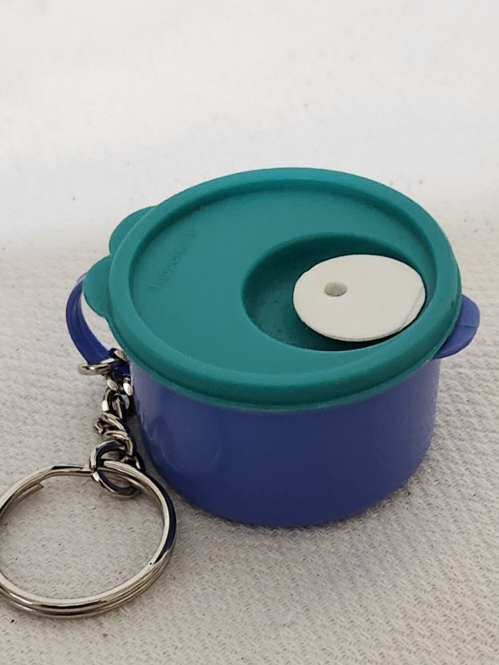 Tupperware Keychain Mini CrystalWave Soup Mug Vtg Variation with White Vent